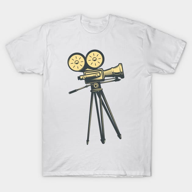 Retro Movie Camera T-Shirt by Islanr